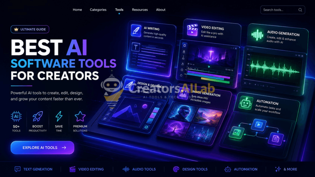 Best AI software tools for creators | Creators AI Lab