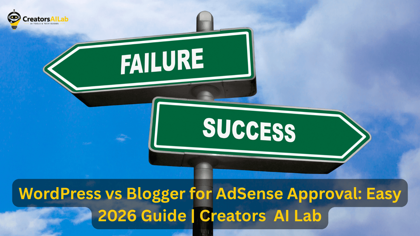 WordPress vs Blogger for AdSense Approval: Easy 2026 Guide | Creators AI Lab