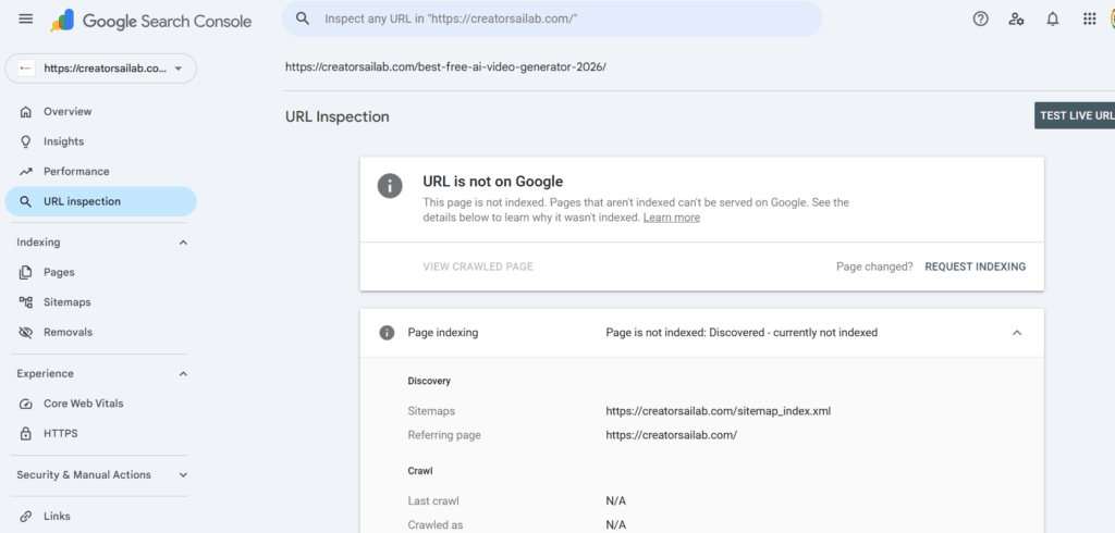 google search console discovered currently not indexed fix dashboard error | Fix Discovered Currently Not Indexed Error | Creators AI Lab