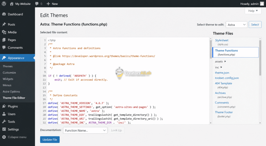Allow AVIF and JSON upload in WordPress via Theme File Editor.