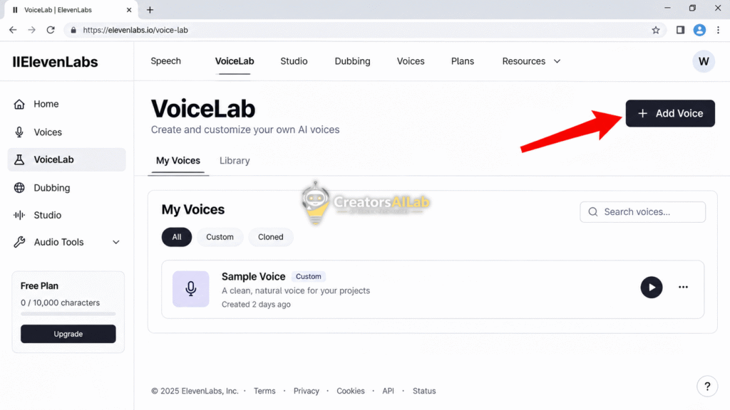 Fix AI Content Workflow Errors, Elevenlabs robotic voice fix sample rate upload screen.